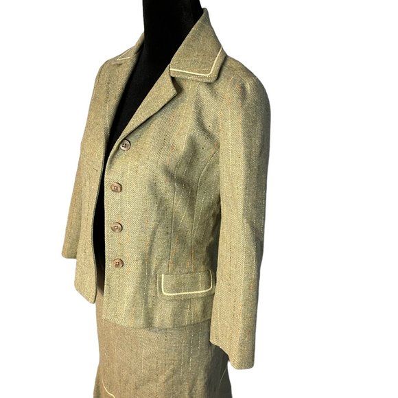 Halogen Skirt and Blazer Suit Womens Small Preppy Academia Minimalist Career - Picture 6 of 11